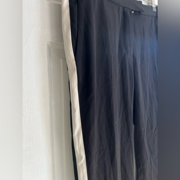 NWOT Aritzia Wilfred Dress Pant - Black with Side White Stripe - Picture 2 of 4